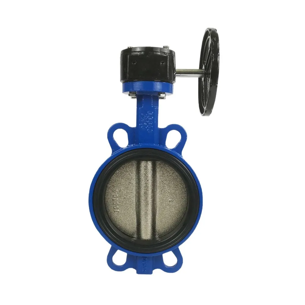 Затвор дисковый поворотный Benarmo Ду150 Ру10/16 межфланцевый с редуктором (диск нерж.)