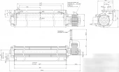 Тангенциальный вентилятор Ebmpapst QLK45/3000A56-2524L-98HN