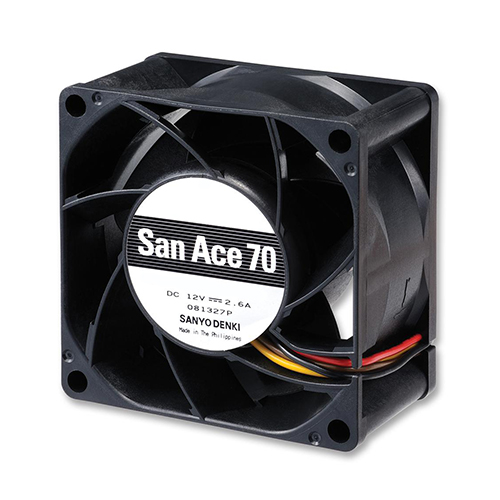 Осевой вентилятор 9GA0712P1G001 Sanyo Denki серии San Ace 70 размером 70x70x38