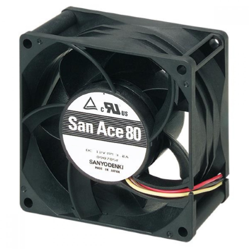 Осевой вентилятор 9GV0812G102 Sanyo Denki серии San Ace 80 размером 80x80x38