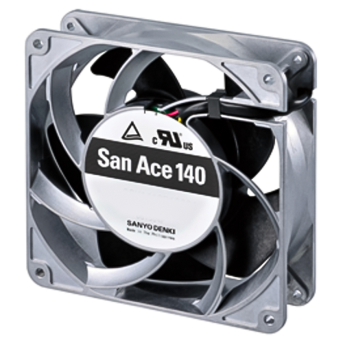 Осевой вентилятор 9GV1412H1002 Sanyo Denki серии San Ace 140 размером 140x140x38