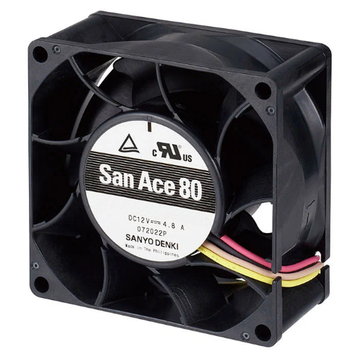 Осевой вентилятор 9HVB0812P1G001 Sanyo Denki серии San Ace 80 размером 80x80x38