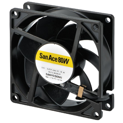 Осевой вентилятор 9WL0812G4D001 Sanyo Denki серии San Ace 80W размером 80x80x25
