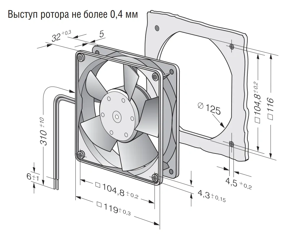 Габаритные размеры 4312V