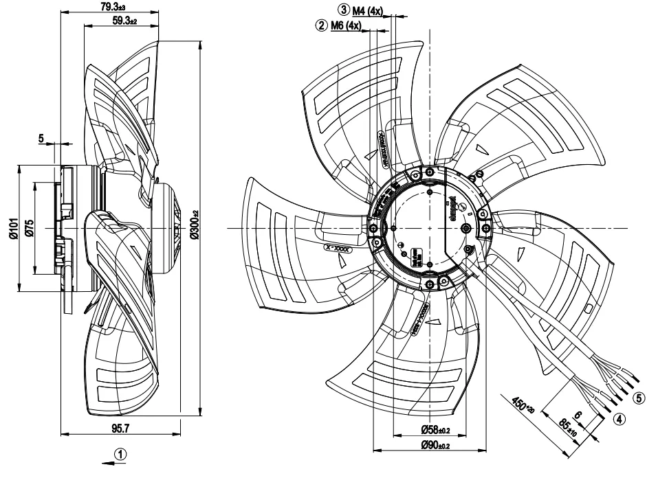 Габаритные размеры A3G300-AL11-03