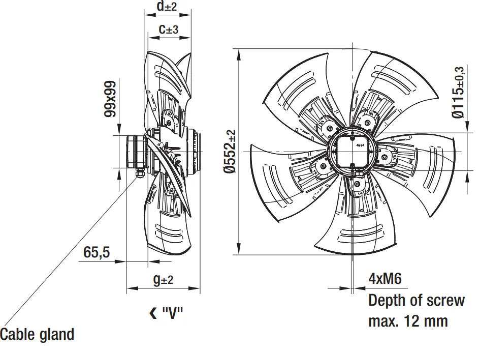 Габаритные размеры A4D560-AM03-01