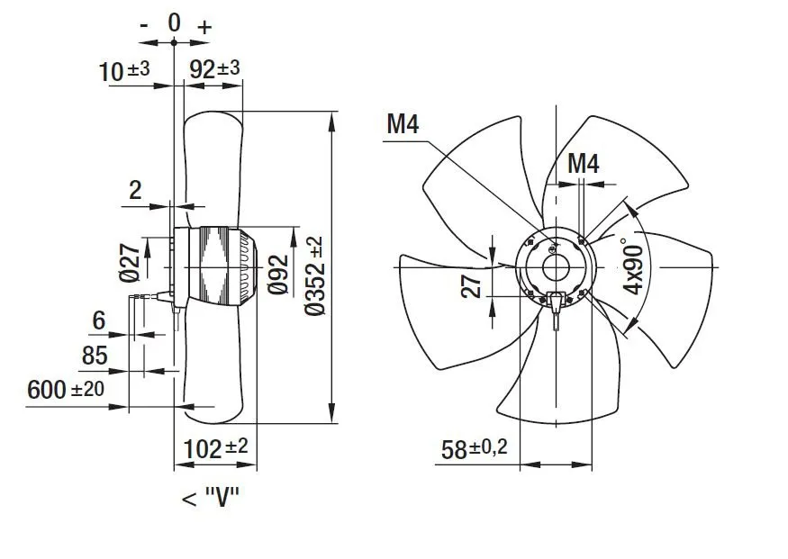 Габаритные размеры A4E350-AR06-01