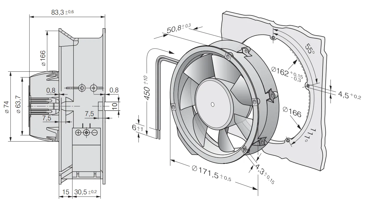Габаритные размеры AC6200NM