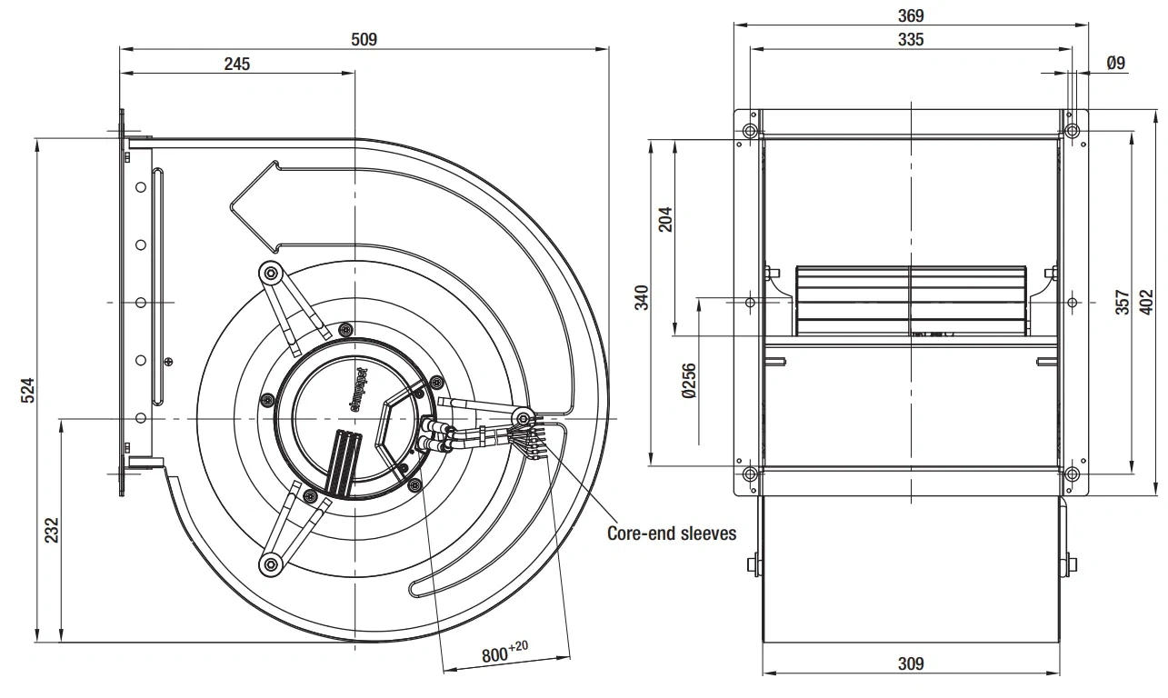 Габаритные размеры D3G318-AA37-11