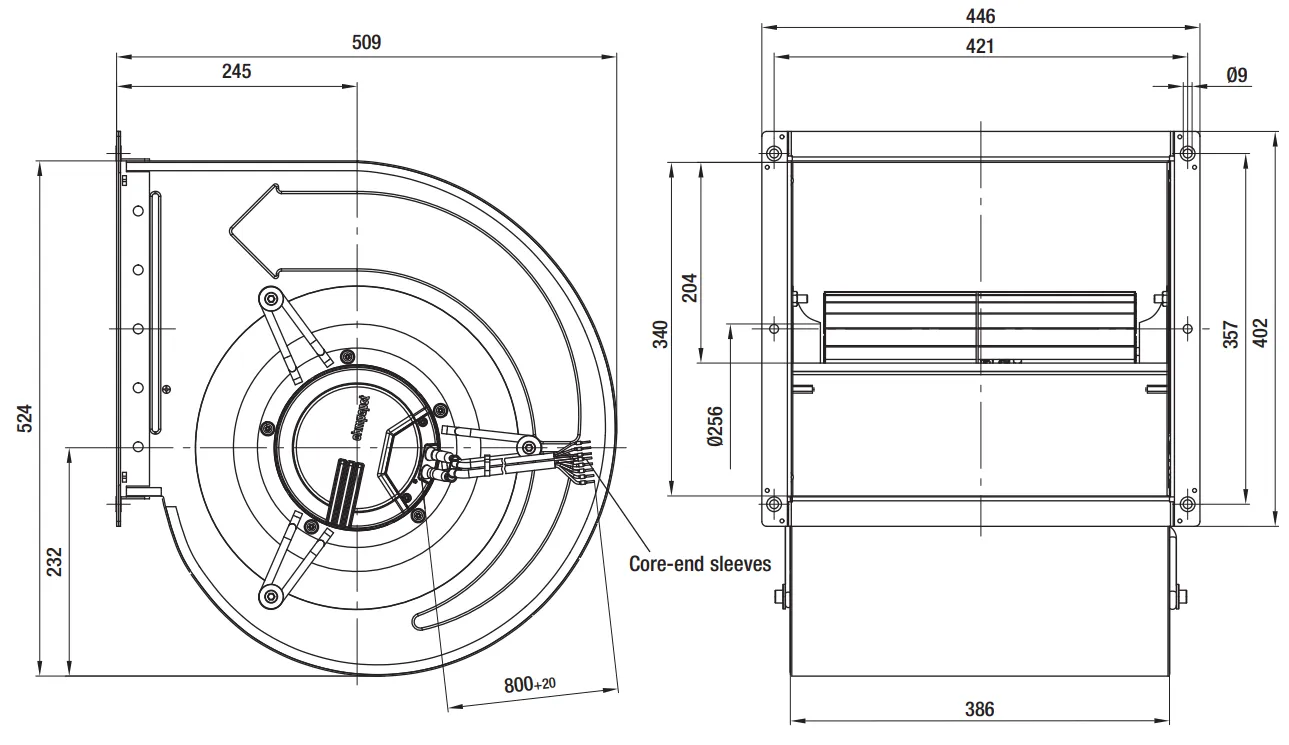 Габаритные размеры D3G318-BB34-11