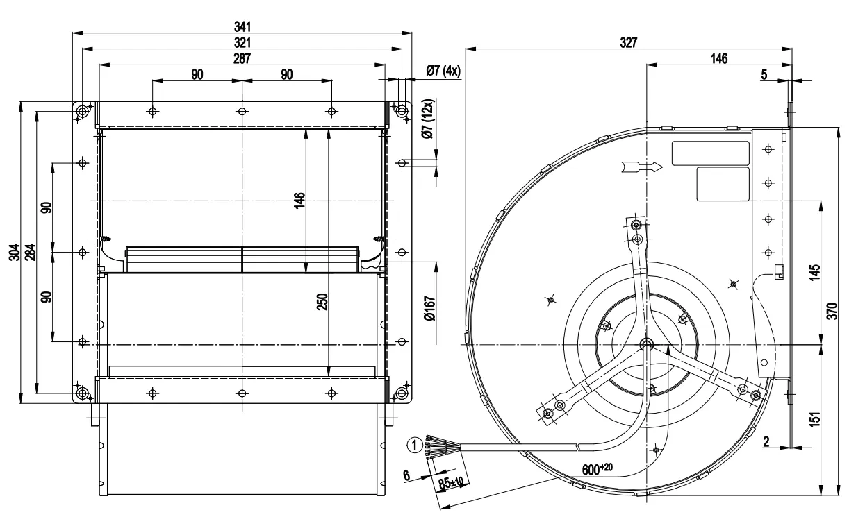 Габаритные размеры D4D200-CA01-02