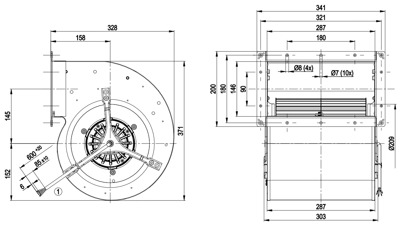 Габаритные размеры D4E240-BA01-01