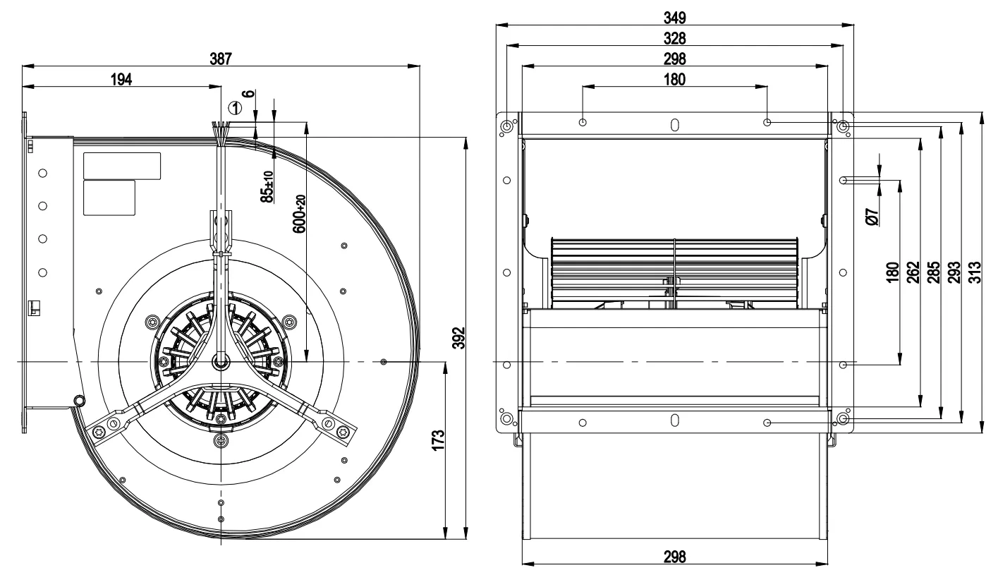 Габаритные размеры D4E250-CA01-01