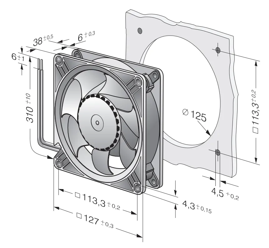 Габаритные размеры DV5212N