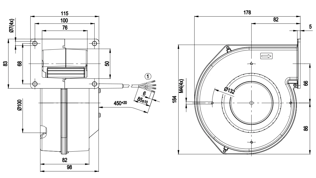 Габаритные размеры G1G120-AB71-02