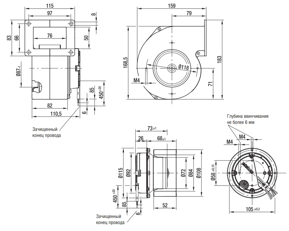 Габаритные размеры G3G108-BB15-02