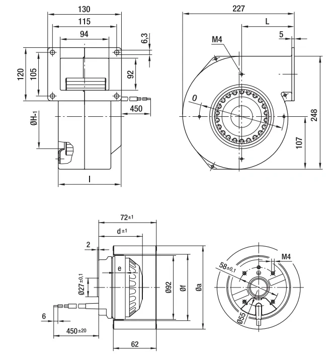 Габаритные размеры G4E160-AB01-01