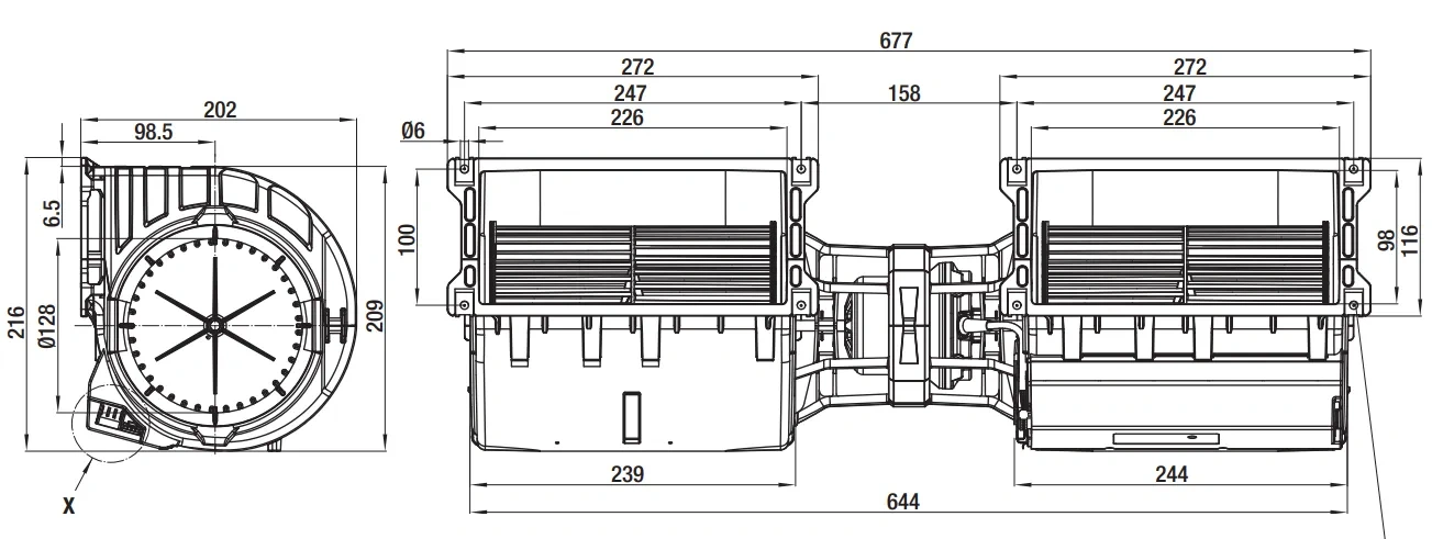 Габаритные размеры K3G146-AC15-01