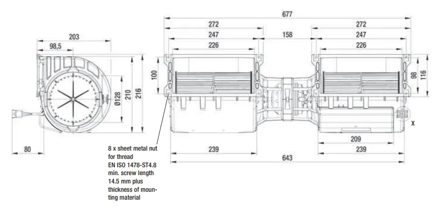 Габаритные размеры K4E146-AB71-13