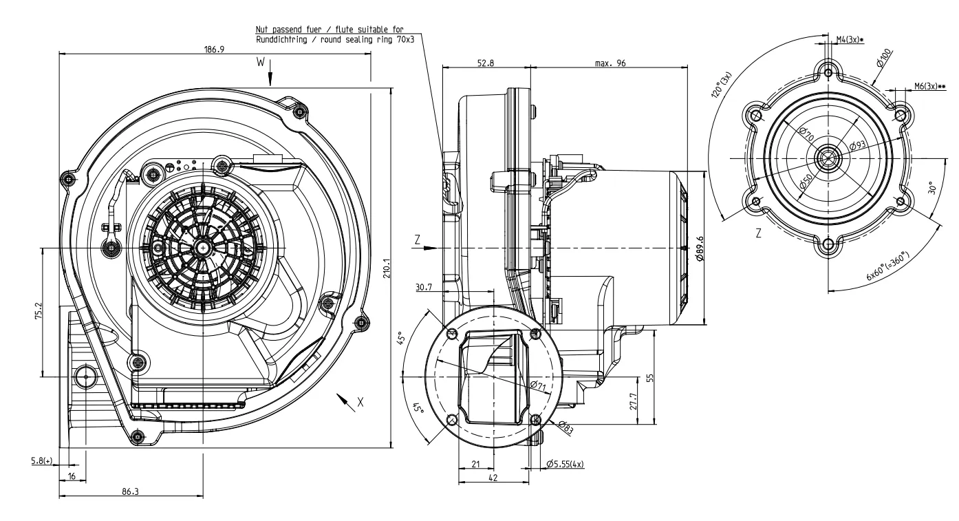 Габаритные размеры NRG137-2400-3633