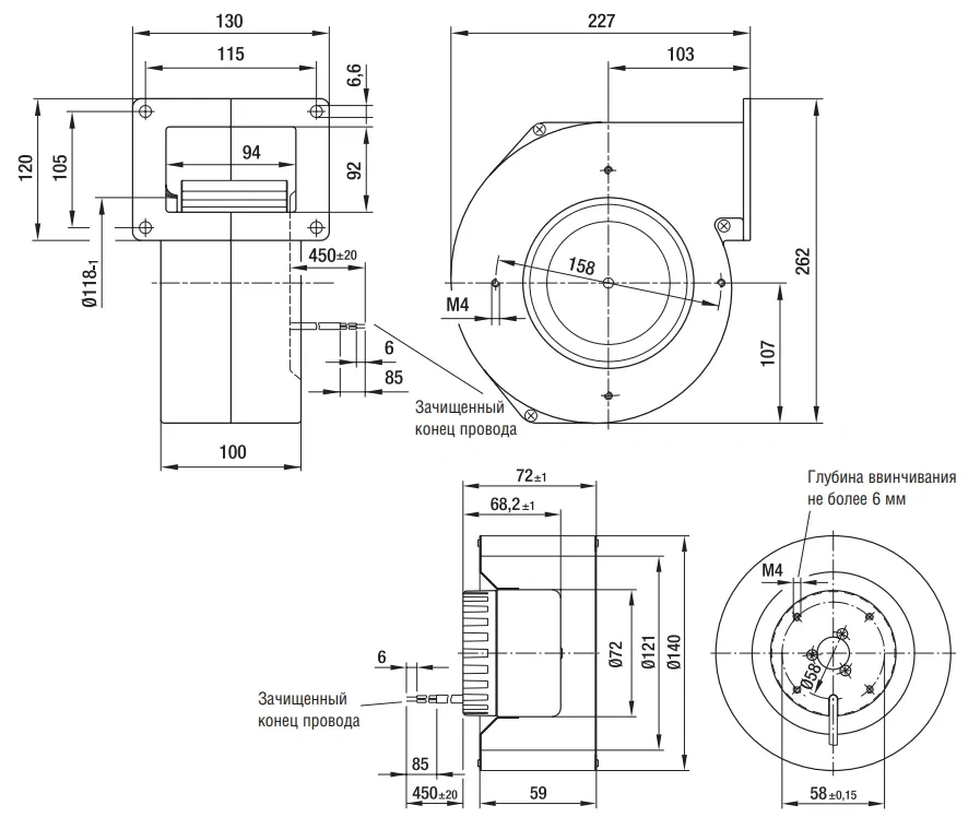 Габаритные размеры R1G140-AV21-02