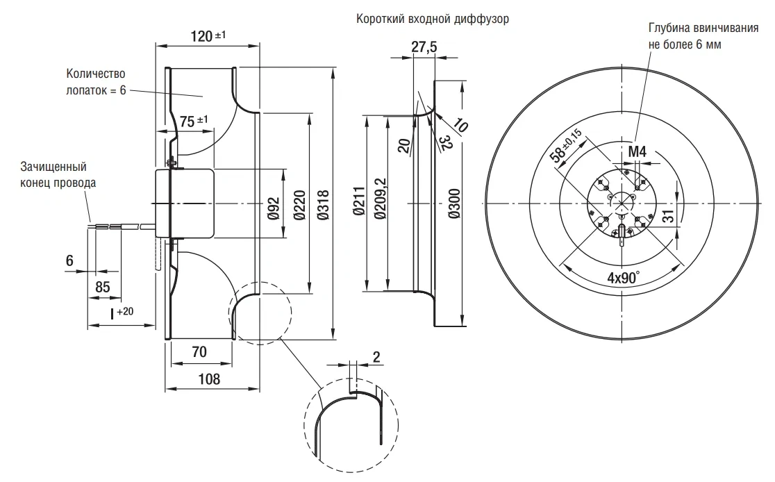 Габаритные размеры R1G310-AD17-11