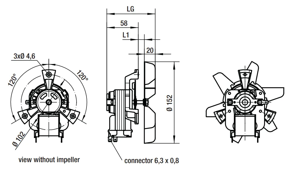 Габаритные размеры R2A150-AA