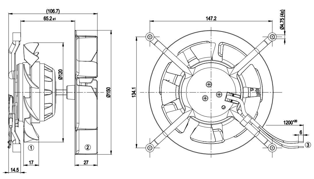 Габаритные размеры R2S150-AM08-29