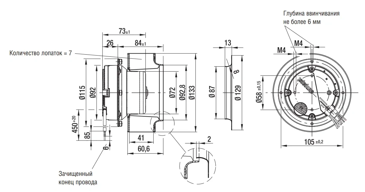 Габаритные размеры R3G133-AE07-02