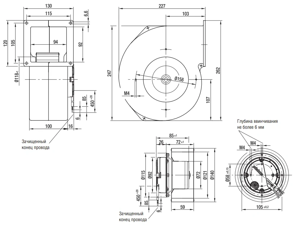 Габаритные размеры R3G140-AV19-02
