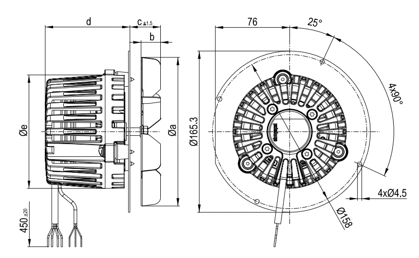 Габаритные размеры R3G150-AC01-01