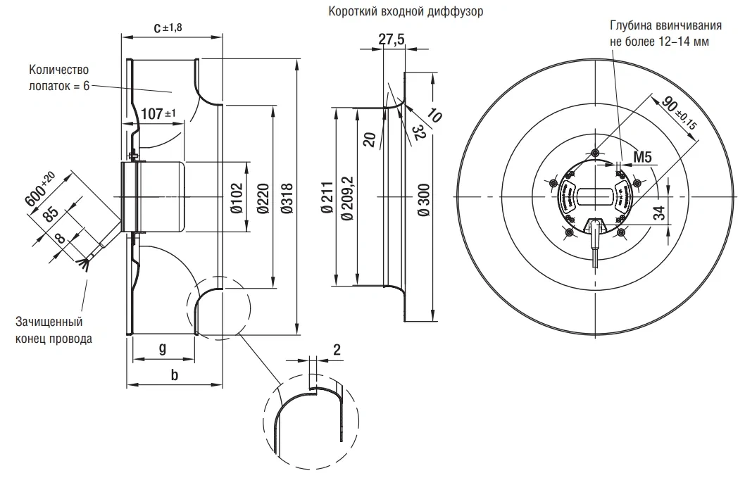 Габаритные размеры R3G310-AL09-30