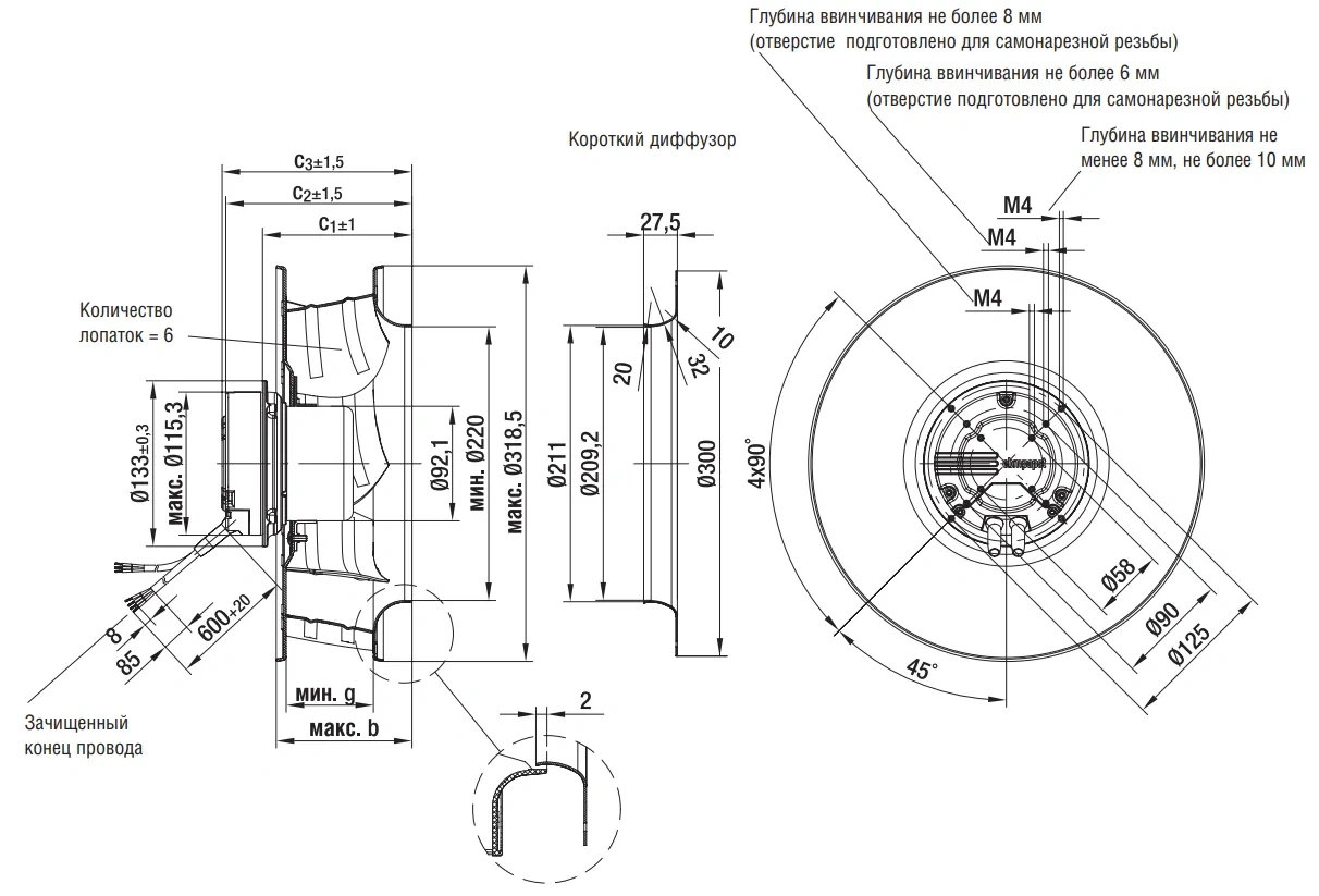 Габаритные размеры R3G310-AP52-01
