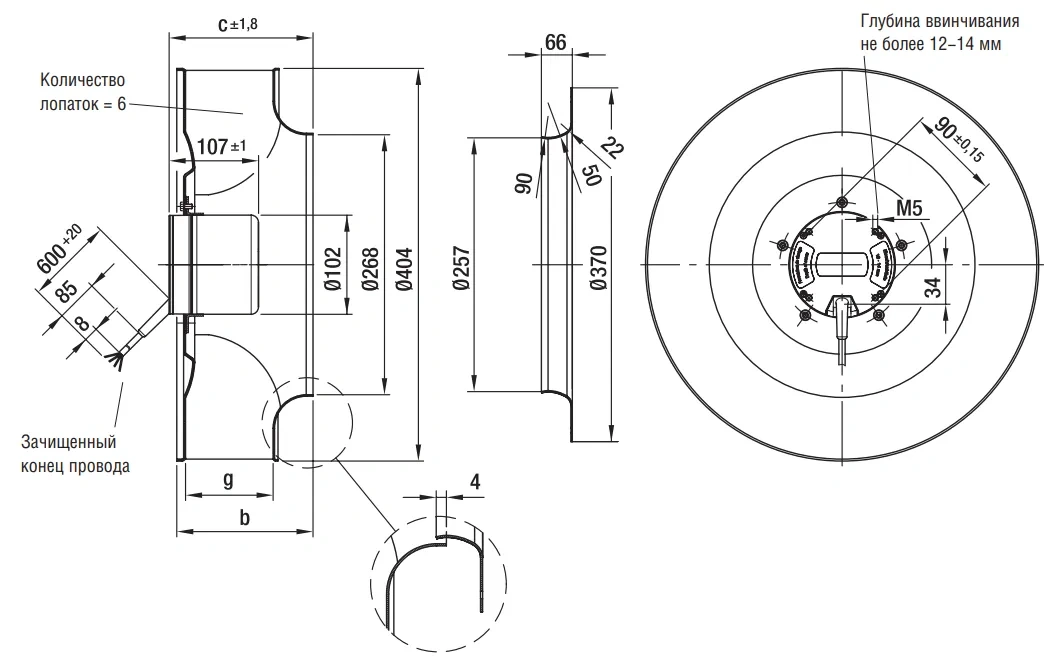 Габаритные размеры R3G400-AD42-81