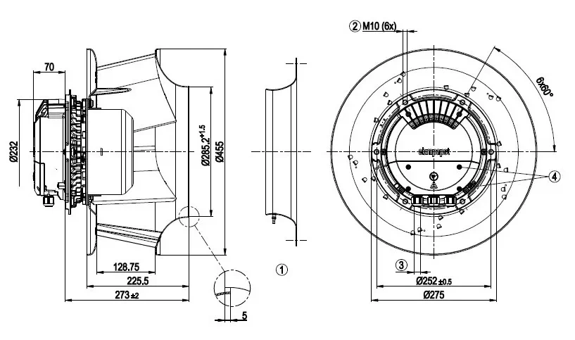 Габаритные размеры R3G400-PA27-03