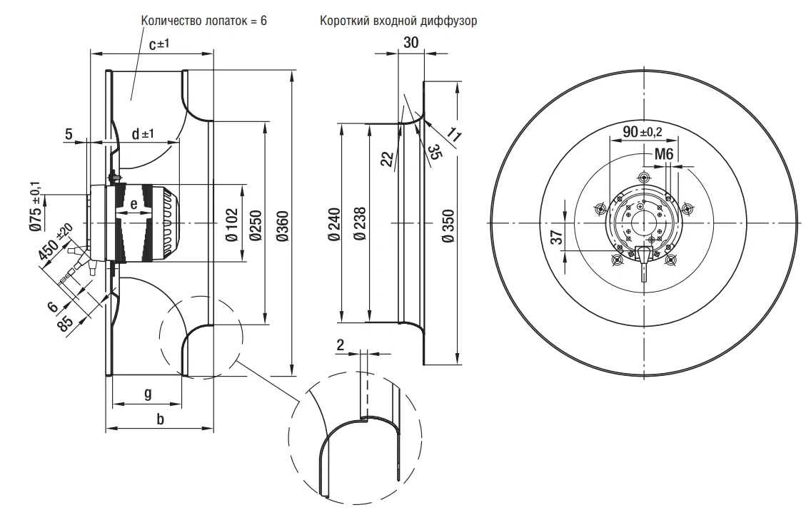 Габаритные размеры R4D355-AH11-05