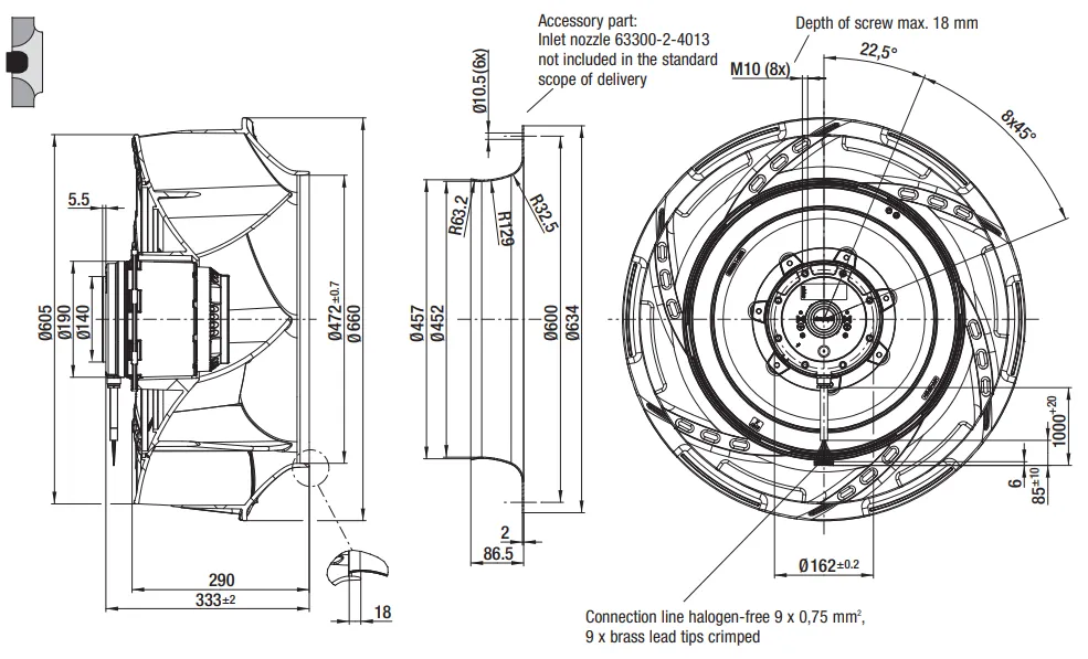 Габаритные размеры R4D630-RB15-01