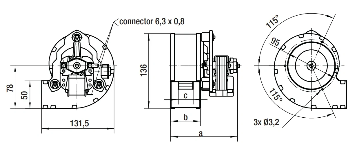 Габаритные размеры RLD85-2700-3020LH