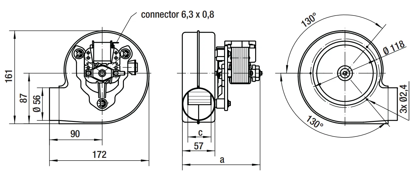 Габаритные размеры RLG97-4200-3025LH