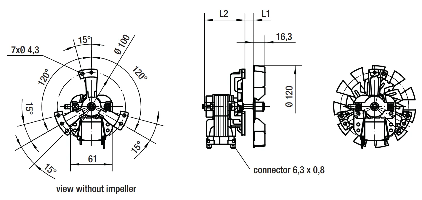 Габаритные размеры RRL140-3020LH