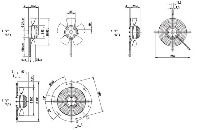 Габаритные размеры S2D200-BA02-02