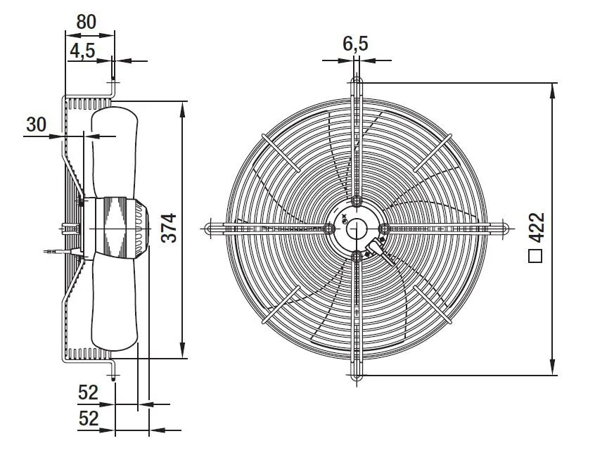 Габаритные размеры S4D350-AR06-30