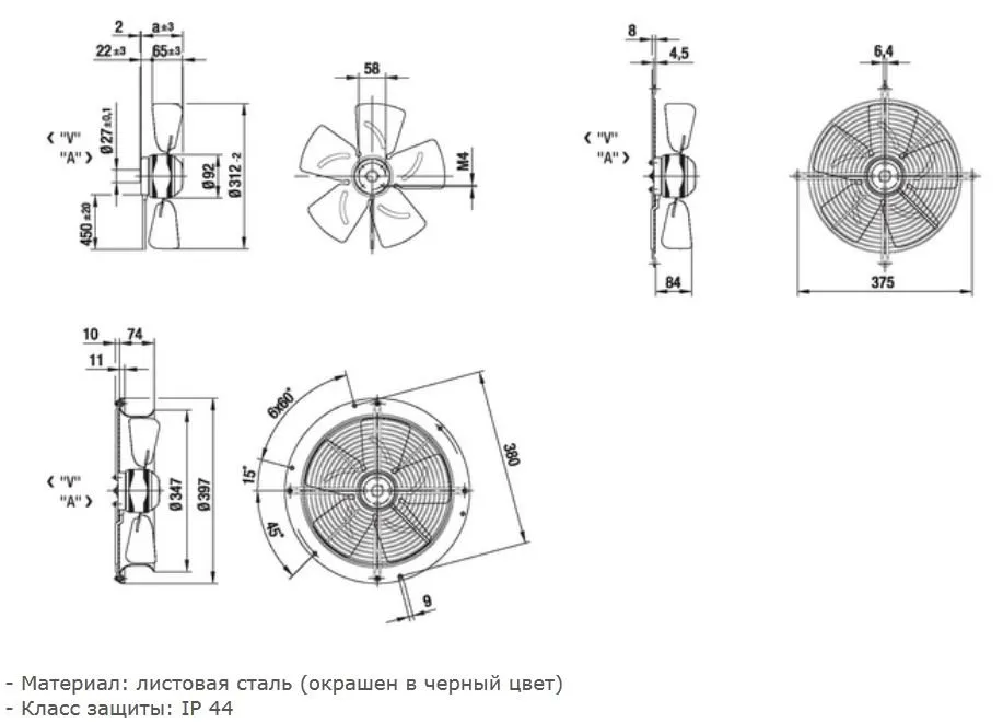 Габаритные размеры S4E315-BA05-01
