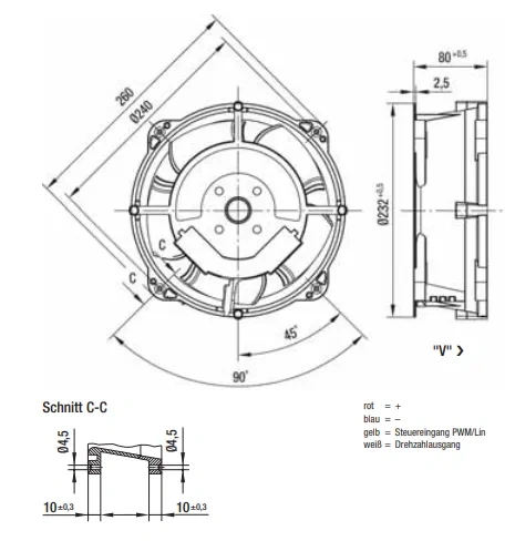 Габаритные размеры W1G208-BA73-52
