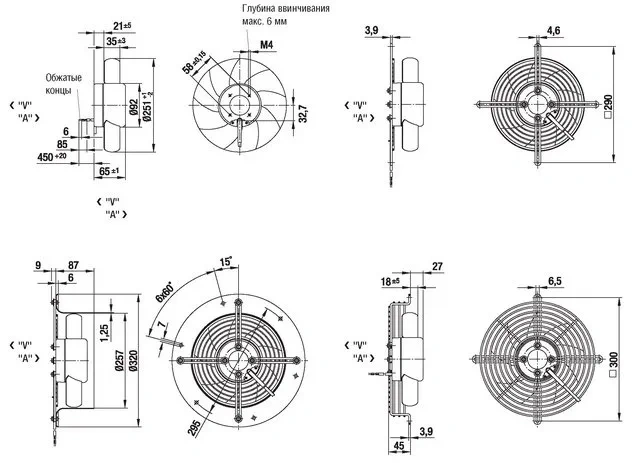 Габаритные размеры W1G250-CH67-52