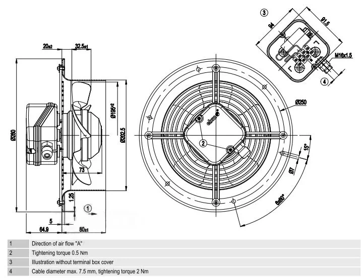 Габаритные размеры W2E200-CE31-20