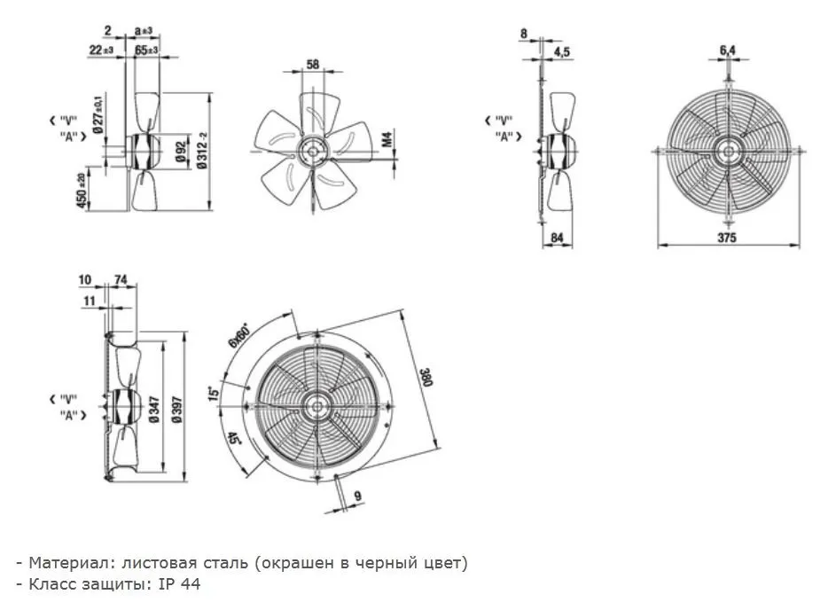 Габаритные размеры W4E315-CA05-01